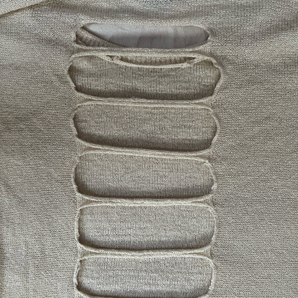 Daytrip Cream Crew Neck Sweater Lightweight Knit - Picture 5 of 5